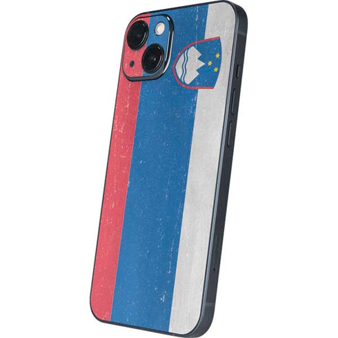 Slovenia Flag Distressed iPhone 15 Plus Skin